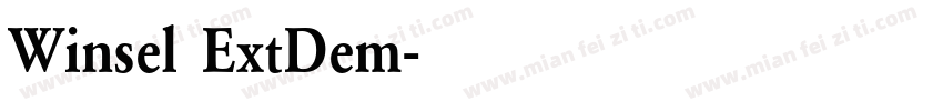 Winsel ExtDem字体转换